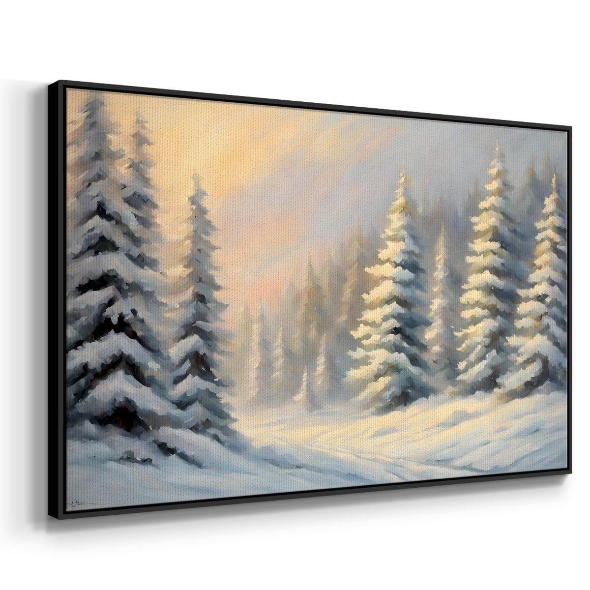 Vintage Landscape-CCII By Wexford Home Framed in Black Wood Gallery Wrapped Canvas 17 in. x 25 in.