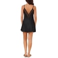 thumbnail image 3 of INSPIRE CHIC Womens Satin Nightgowns V Neck Lace Back Slip Mini Sleep Dress Soft Casual Nightshirt Sleepwear Short Chemise S Black, 3 of 6