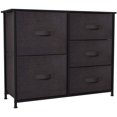thumbnail image 3 of Dextrus 5 Fabric Drawers Dresser Storage Unit for Closets, Metal Frame, Brown, 3 of 10