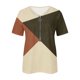thumbnail image 4 of Blusa de manga corta con cuello en V, informal, cómoda y elegante para mujer OAVQHLG3B Store  lin121212, 4 of 5