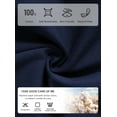 thumbnail image 4 of ANLIQI Women's Pajama Sets 100% Cotton Summer Short Sleeve Capri Pajamas for Women Set Button Down Pjs Soft Sleepwear(Navy Blue,2XL), 4 of 7