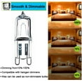 thumbnail image 2 of Sinvic 10-Pack G9 Halogen Bulb 60W 120V – Dimmable Long Lifespan, 2800K Warm White JCD Series with T4 2-Pin Base for Pendants, 2 of 8