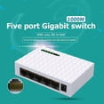 thumbnail image 3 of 5 Port Desktop Gigabit Network Switch 10/100 / 1000mbps Ethernet Switch Adapter Fast Rj45 Ethernet Switcher Lan Switching Hub, 3 of 5