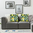 thumbnail image 3 of Acheng Lemon Pillow Cover - Watercolor Lemon with Green Leaves Pattern Pillow Case Set of 2 Decorative Square Cushion Cover for Sofa Couch Car Bedroom Home Decor White, 3 of 6
