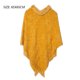 thumbnail image 2 of Suéter de punto bohemio para mujer, otoño e invierno, talla grande, con capucha, chal, poncho, chal de punto, capa, borla, 2 of 5