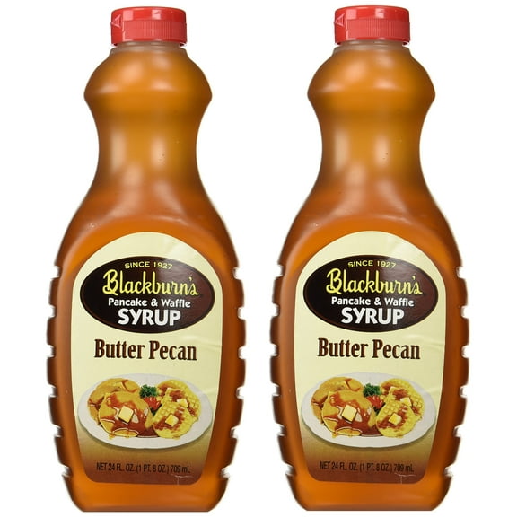 Blackburn's Pancake & Waffle Syrup, Butter Pecan Flavor, 24 Oz. (Pack of 2) (Butter Pecan)