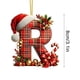 thumbnail image 2 of Adornos Navideños con Monograma Acrílico de 26 Letras y Gorro de Papá Noel | Adornos Colgantes 2D para Árbol de Navidad | Decoración Navideña para El Hogar | Adornos Navideños Multiusos para Chimenea, 2 of 5