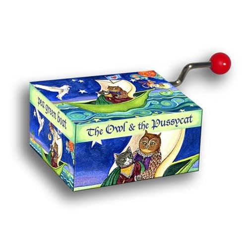Enchantmints The Owl and The Pussycat Mini Music Box, 2-Inch, Multicolor