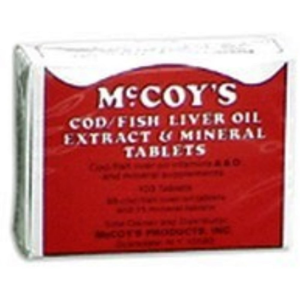 McCoy's Cod/Fish Liver Oil Extract & Mineral Tablets, 103 tablets (Pack