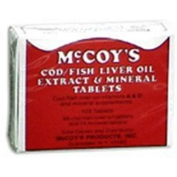 McCoy's Cod/Fish Liver Oil Extract & Mineral Tablets, 103 tablets (Pack