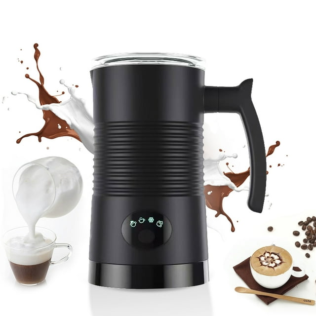 Milk Frother 4 in 1 Hot and Cold Milk Frother 400W Removable Non-stick Inner 11.84 oz/350 ml Electric Automatic Milk Frother and Steamer for Coffee and Hot Milk