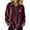 Brick Red, variant on Womens Corduroy Shirts Casual Denim Patchwork Collared Corduroy Jacket Workout Oversized Long Sleeve Pullover Tops