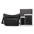 thumbnail image 4 of Bolso bandolera para mujer Cuero de PU Bolso para madres de mediana edad Bolso para dama (Negro), 4 of 9