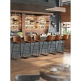 thumbnail image 7 of GIKPAL Bar Stools 26" Faux Leather Counter Height Barstools with Back Set of 2, Modern Counter Stools with Metal Legs and Footrest, Armless Chairs with Back for Kitchen Living Room Pub, Dark Brown, 7 of 7