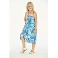 thumbnail image 4 of Robe Hawaïenne pour Fille en Palmiers Bleus Simples, 4 of 5