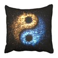 thumbnail image 1 of BSDHOME Colorful Energy Yin Yang Abstract Light and Fire Particles White Symbol Zen Pillowcase Cushion Cover 18x18 inch, 1 of 1