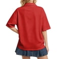 thumbnail image 5 of Dresfit Womens Golf Shirts Button Down Polo Shirts 2026 Summer Short Sleeve Collared Back To School T Shirts Loose Solid Plus Size Tennis Tops L, 5 of 5