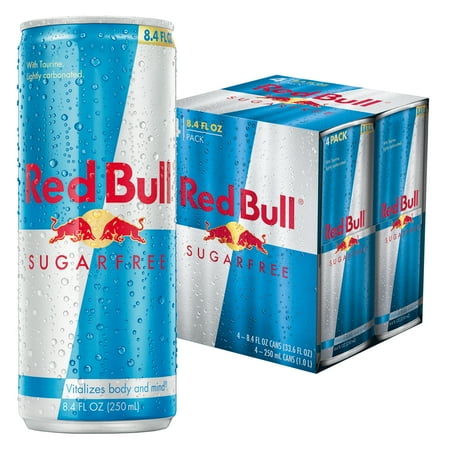 Red Bull Sugarfree, Energy Drink, 8.4 Fl Oz Cans, 4 Pack