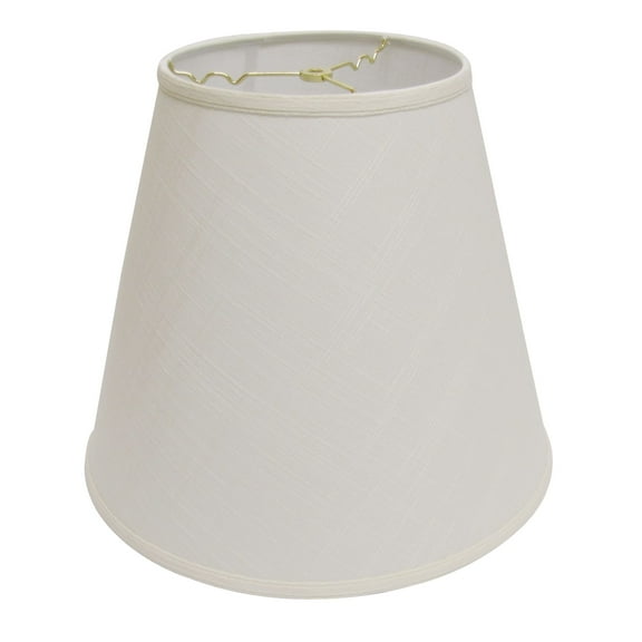 18" White Deep Empire Linen Lampshade