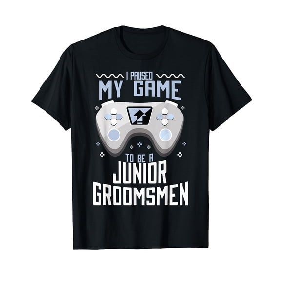 Cool I Paused My Game to Be A Junior Groomsmen for Kids Boys T-Shirt