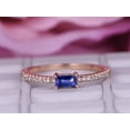 thumbnail image 3 of HeartsAndYou 0.5ct Natural Sapphire & Diamond Engagement Ring Minimalist 14k SOLID Rose Gold, 3 of 9