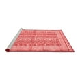 thumbnail image 2 of Ahgly Company Machine Washable Indoor Square Abstract Red Modern Area Rugs, 3' Square, 2 of 4