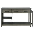 thumbnail image 6 of 60" Extendable Kitchen Island, Closet Island with Drawers and Shelves, Wood Kitchen Prep Table on Wheels with Power Outlets, Coffee Bar Table for Dining Room, Home Bar, 6 of 8