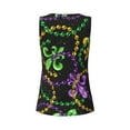 thumbnail image 5 of Wukai Mardi Gras6 Print &nbsp;Women's Workout Tank Top Mesh Yoga Shirts Athletic Running Tank Tops Athletic Gym Shirts - Large, 5 of 8