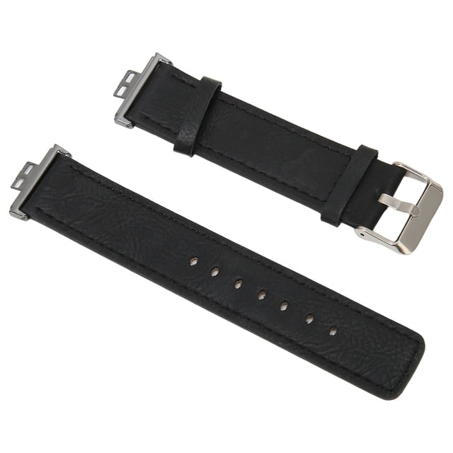Watch Wristbands, Skin Friendly Waterproof Perfect Fit Soft Leather Band Flexble For Watch FIT Black