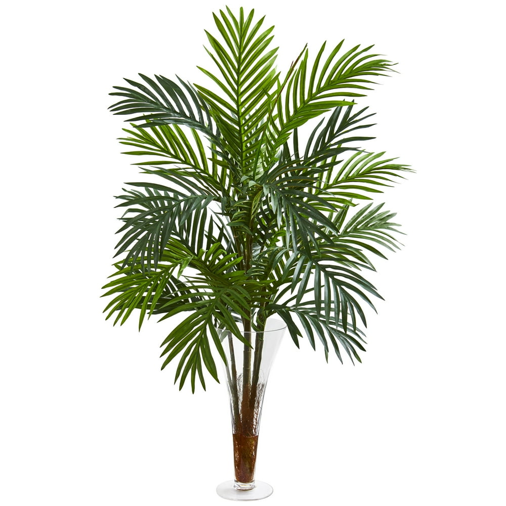 Nearly Natural 3Ft. Areca Palm Artificial Plant in Vase