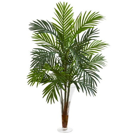 Nearly Natural 3-Ft. Areca Palm Artificial Plant in Vase