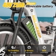thumbnail image 3 of Helokeep 26" White Fat Tire High Performance Cargo Electric Bike for Women, 4000W Peak 2000W, 40MPH, 48V 25Ah UL2849 Off-Road Ebike, 3 of 10