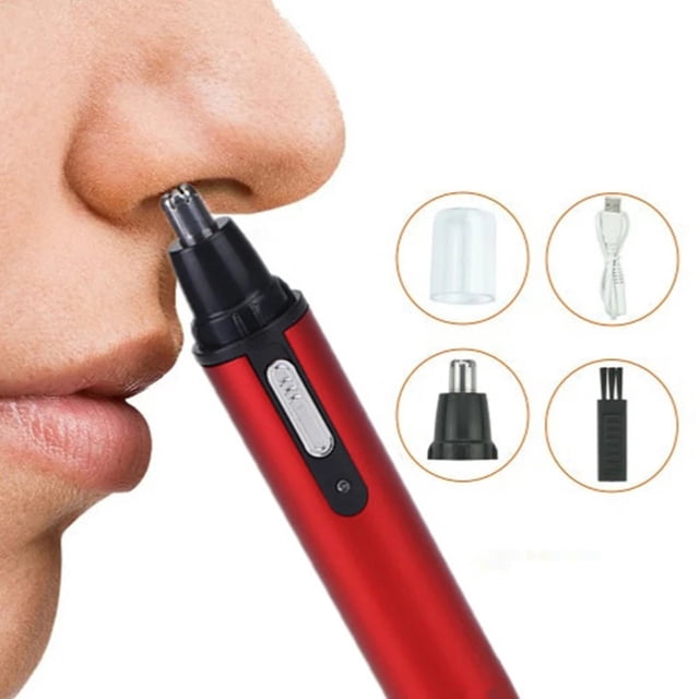 Rechargeable Nose Hair Trimmer Electric Removal Clipper Razor Shaver Trimmer Epilators High Quality Eco-Friendly Nose Trimmer Red