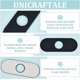 thumbnail image 5 of 2 tapas para orificios de fregadero de acero inoxidable negro de 160 x 60,5 x 5,5 mm, placa de cubierta ovalada para lavabo de tocador de baño, cubierta 3 en 1, grifo de cocina para baño, orificio de, 5 of 8