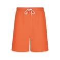 thumbnail image 6 of Horkkom Swim Shorts Men Elastic Waist Drawstring Bathing Suit Summer Vacation Beach Shorts Trunks with Pockets L, 6 of 8