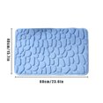 thumbnail image 4 of Alfombra para inodoro Hogar Hotel Baño Absorción de agua Alfombra antideslizante Alfombra de área de fibra química, Azul cielo, 40x60cm Inevent HA001838-06, 4 of 6