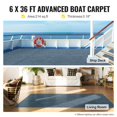 thumbnail image 2 of Gray Marine Carpet 6 ft x 36 ft, Boat Carpet Rugs, Indoor Outdoor Rugs for Patio Deck Anti-Slide TPR Water-Proof Back Outdoor Marine Carpeting Outdoor Carpet, 2 of 7