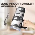 thumbnail image 5 of Camo 20oz Stainless Steel Tumbler with Handle and Straw – Insulated Travel Cup with Sliding Lid, 360° Full Wrap Printed Mug for Home, Outdoor & Sports Use, Camouflage, 5 of 6