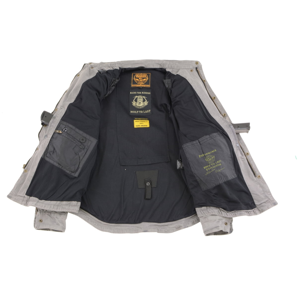 milwaukee performance men's denim biker shirt with aramid