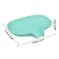 thumbnail image 2 of Soap Dish Soap Cleaning Storage Keep Soap Dry for Home Bathroom Kitchen Silicone Green 14.5x11.3cm, 2 of 7