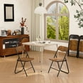 thumbnail image 2 of Homy Casa Folding Card Table, 34 Inch with Padded Tabletop, Portable for Party Picnics and Games, Camel, 2 of 6