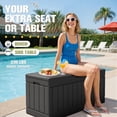 thumbnail image 3 of Homall 82 Gallon Outdoor Storage in Resin Deck Box 45.66in Width Lockable Deck Box, Black, 3 of 8
