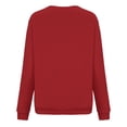 thumbnail image 3 of Rbaofujie Hoodie Surdimensionné Mode Femme Manches Longues Col Rond Imprimé Saint-Valentin Hauts Amples Blouse Chandails en Molleton Rouges Pulls Halloween pour Femmes, 3 of 8