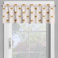thumbnail image 4 of Ambesonne Woodland Valance & Curtain, Foxes Crescents Hearts, 55"x45", Pale Coffee Rose and White, 4 of 7