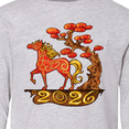 thumbnail image 4 of Inktastic 2026 Year of the Horse Happy New Year's Long Sleeve Youth T-Shirt, 4 of 5