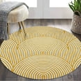 thumbnail image 6 of Round Wool Rug 18x18, Mustard Yellow Carpet, rugs for Living Room., 6 of 8