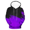 thumbnail image 4 of M-4X Plus Size Hoodies for Men with Pocket Big & Tall Fleece Lined Sweatshirts Mens Trendy Color Block Pullover Long Sleeve Thermal Hoodie Tops, 4 of 6