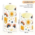 thumbnail image 4 of Bear and Sun Rainbow Flameless Candles 2 PCS with Remote Realistic Moving Flame LED Tapered Pillar Set for Home Decor, 4 of 7