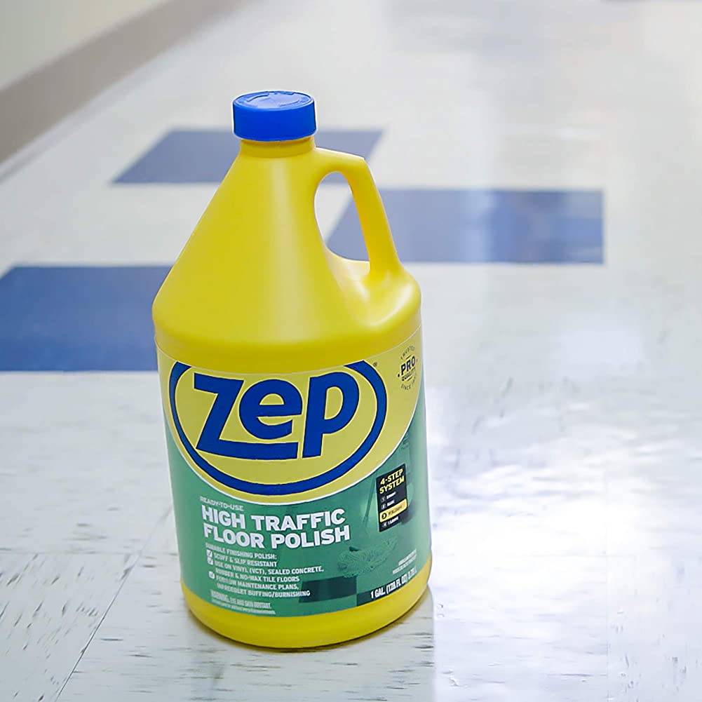 Zep High Traffic Floor Polish - 1 Gal (Case of 4)  - ZUHTFF128 - Highly Durable, Commercial Grade Protection - image 4 of 10