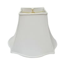 Royal Designs Flare Bottom Outside Square Bell Lamp Shade, White, 7" x 16" x 12.25"